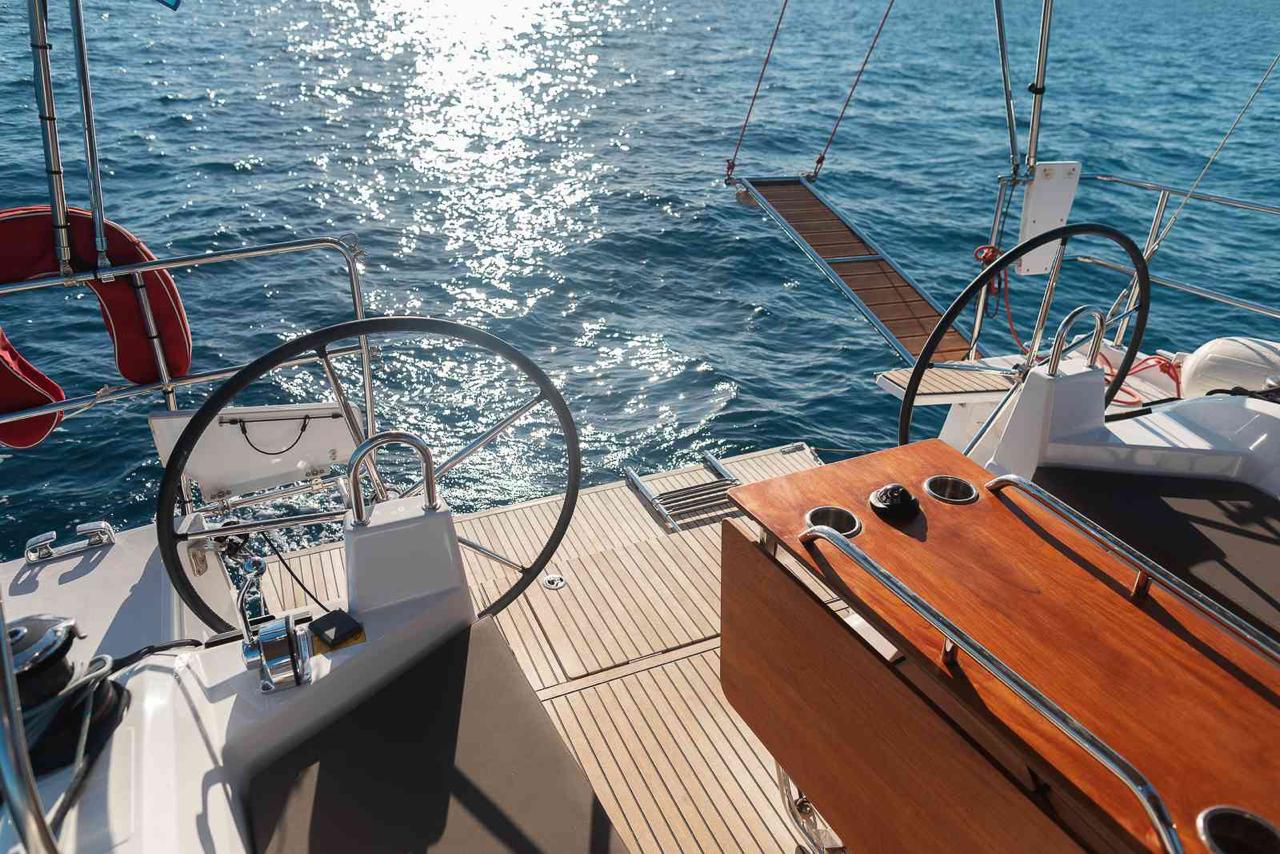 Sailing yacht deck
